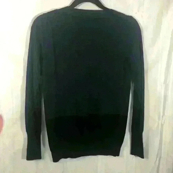 Club Monaco Navy Blue/Black Women's Size: S 100% Wool Long Sleeve Sweater - Picture 2 of 6